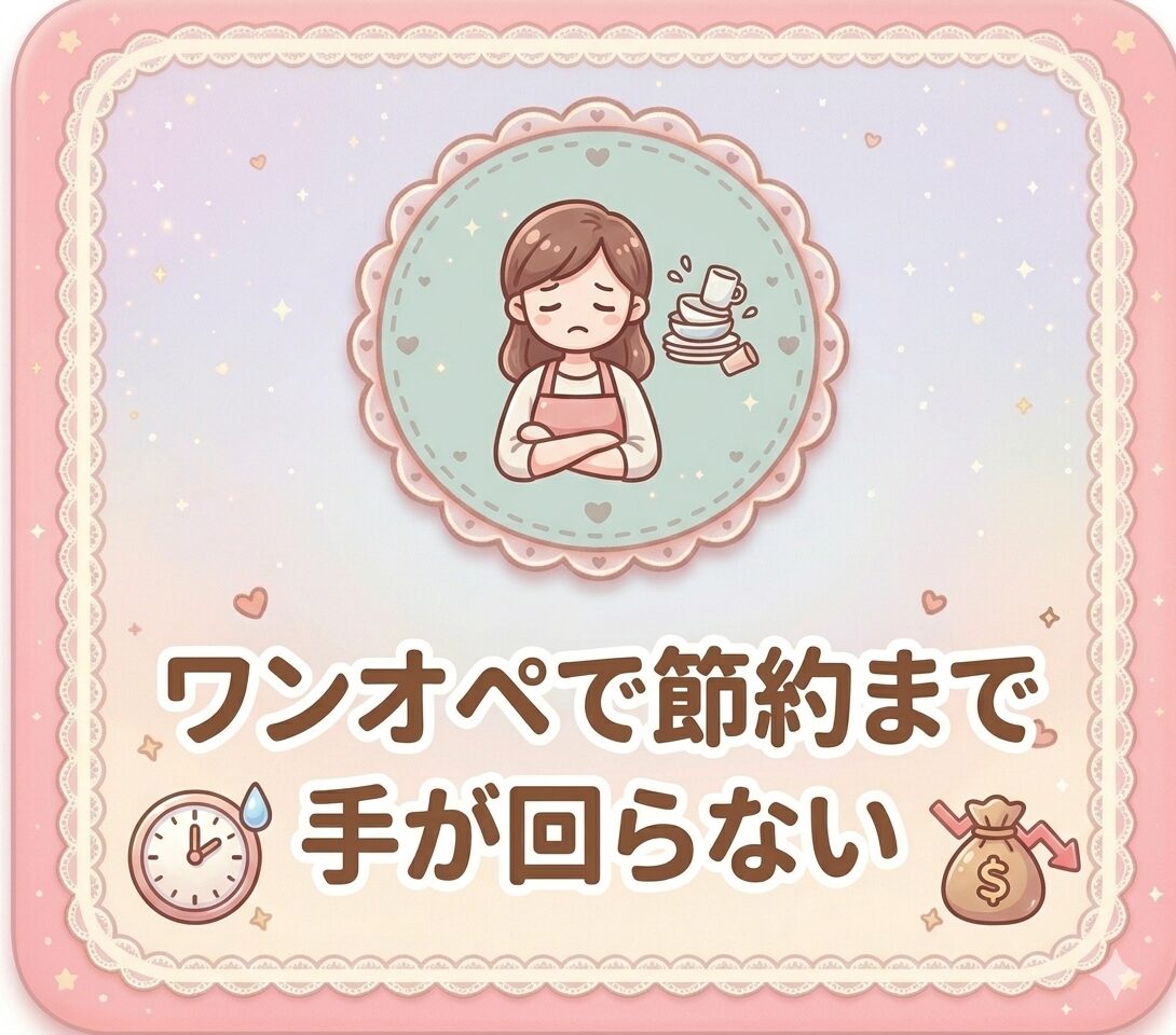 ワンオペで節約まで手が回らない